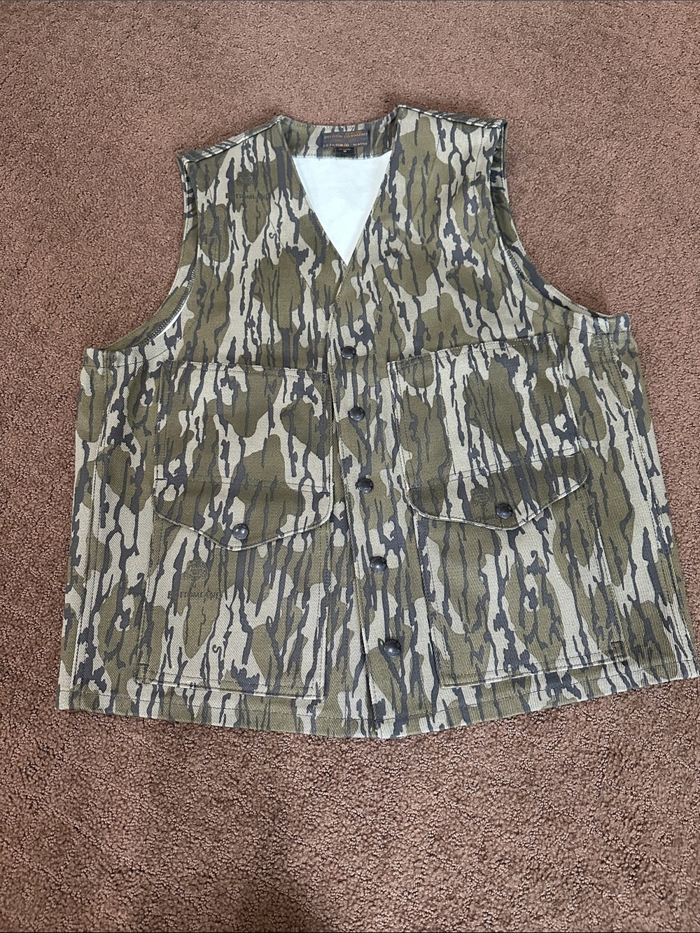 Filson Garment Camo Vest - Green Beige Pattern